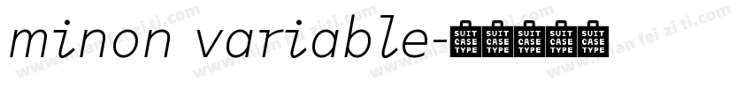 minon variable字体转换